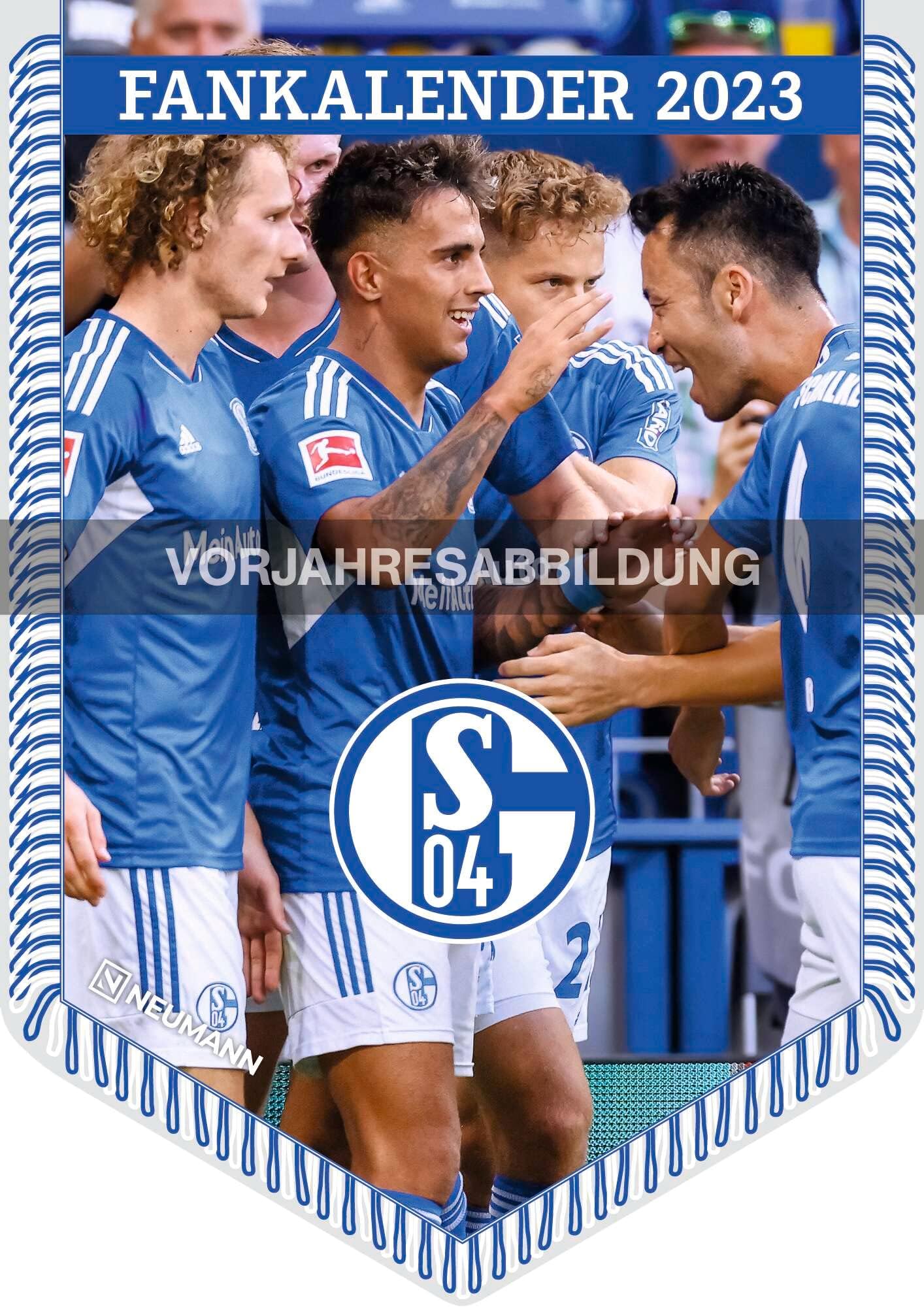 N NEUMANN VERLAGE FC Schalke 04 Wandkalender 2024, im Format 30 x 30 cm 