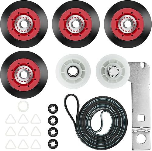 4392067 Kit de reparación de secadora y polea tensora W10837240 para Maytag Bravos XL Kenmore Elite Whirlpool Duet Dryer, incluye rodillo de tambor