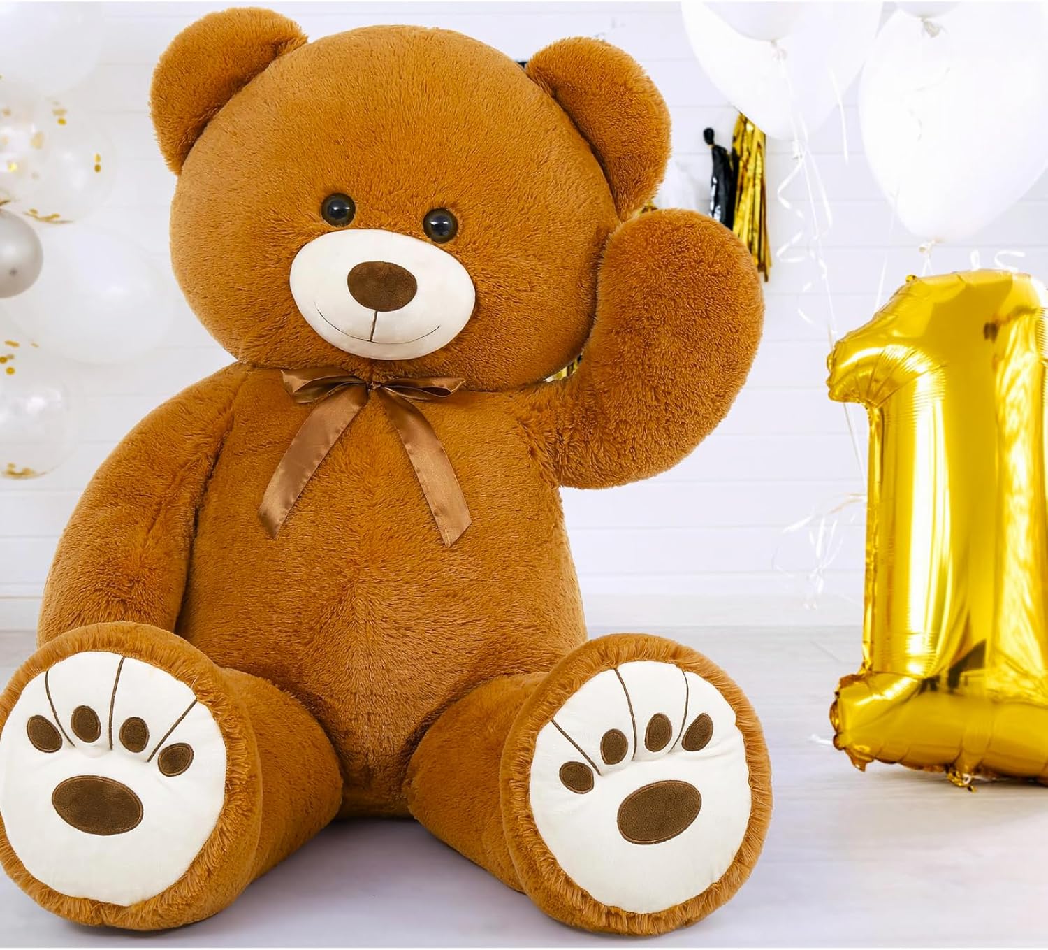 MaoGoLan Giant Teddy Bear 50in Large Stuffed Animal Jumbo Big Bear Plush, Soft Teddy Plush Toy for Kids Teens Girls Birthday Gift Cute Decorations for Baby Shower Themed Party - Image 5