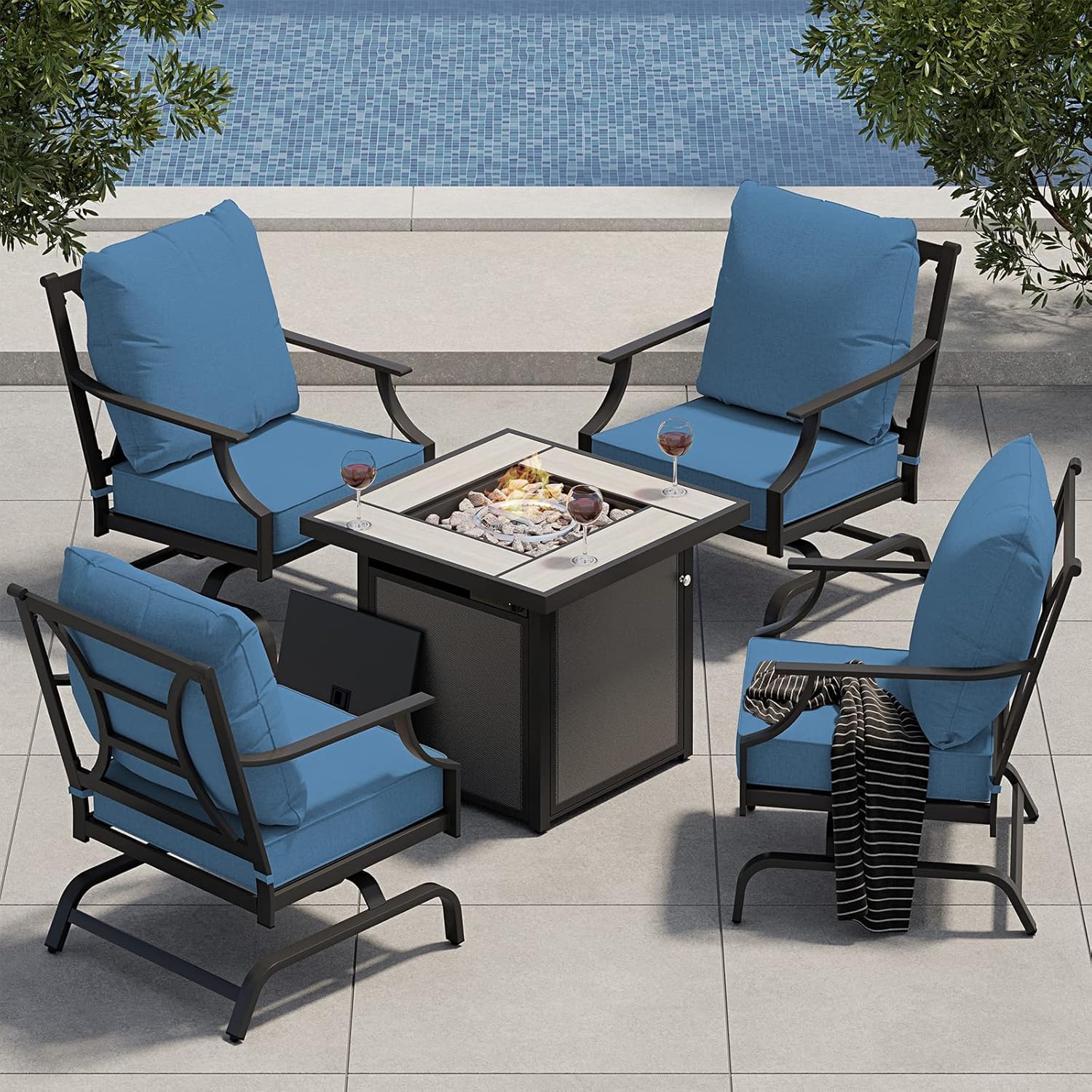 Grand patio 5-Pc Rocking Set