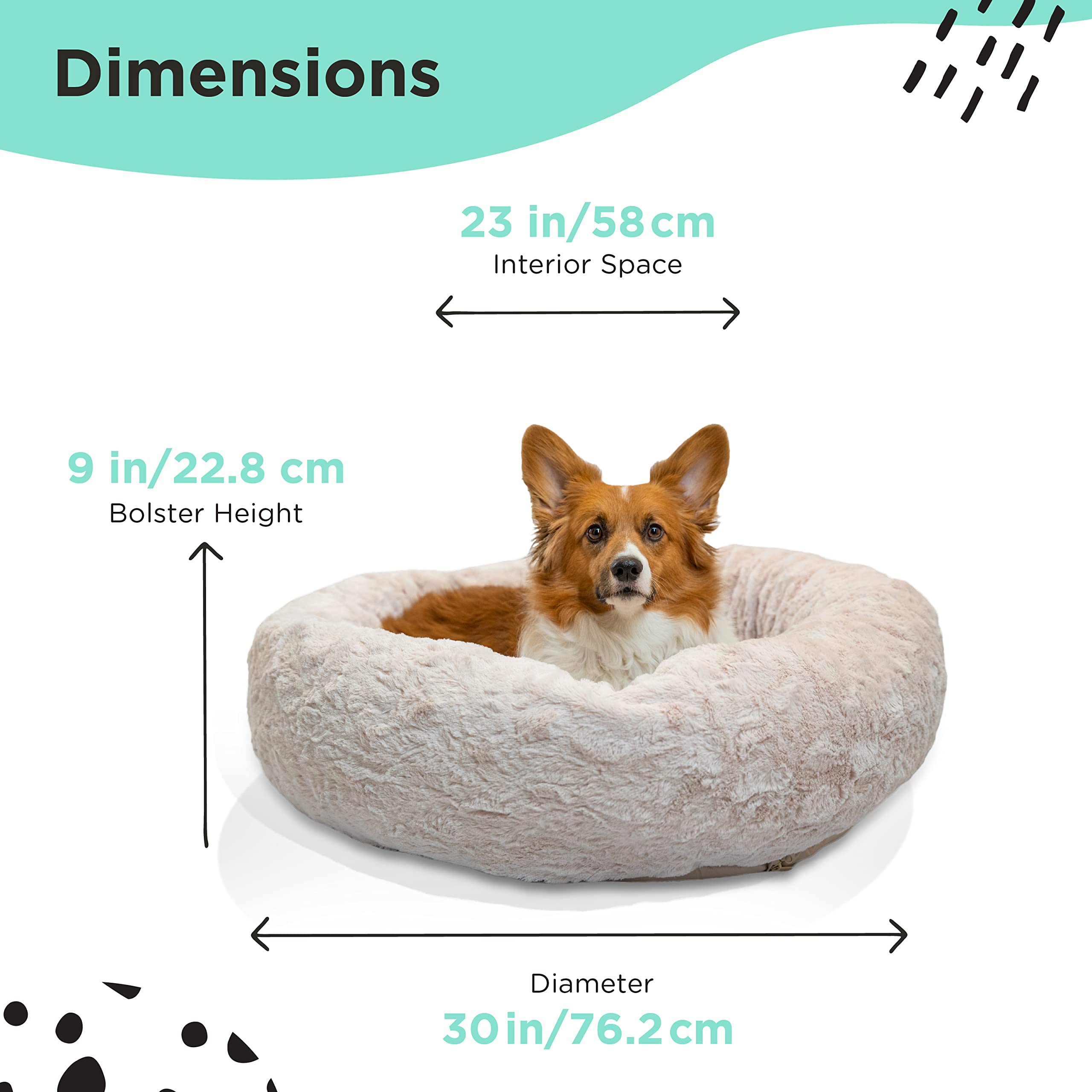 Best Friends by Sheri The Original Calming Donut Cat and Dog Bed in Lux