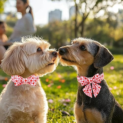 Miniatura 112 de Collar de perro con bandera estadounidense con pajarita, collar patriótico para perros pequeños, medianos y grandes, talla XS