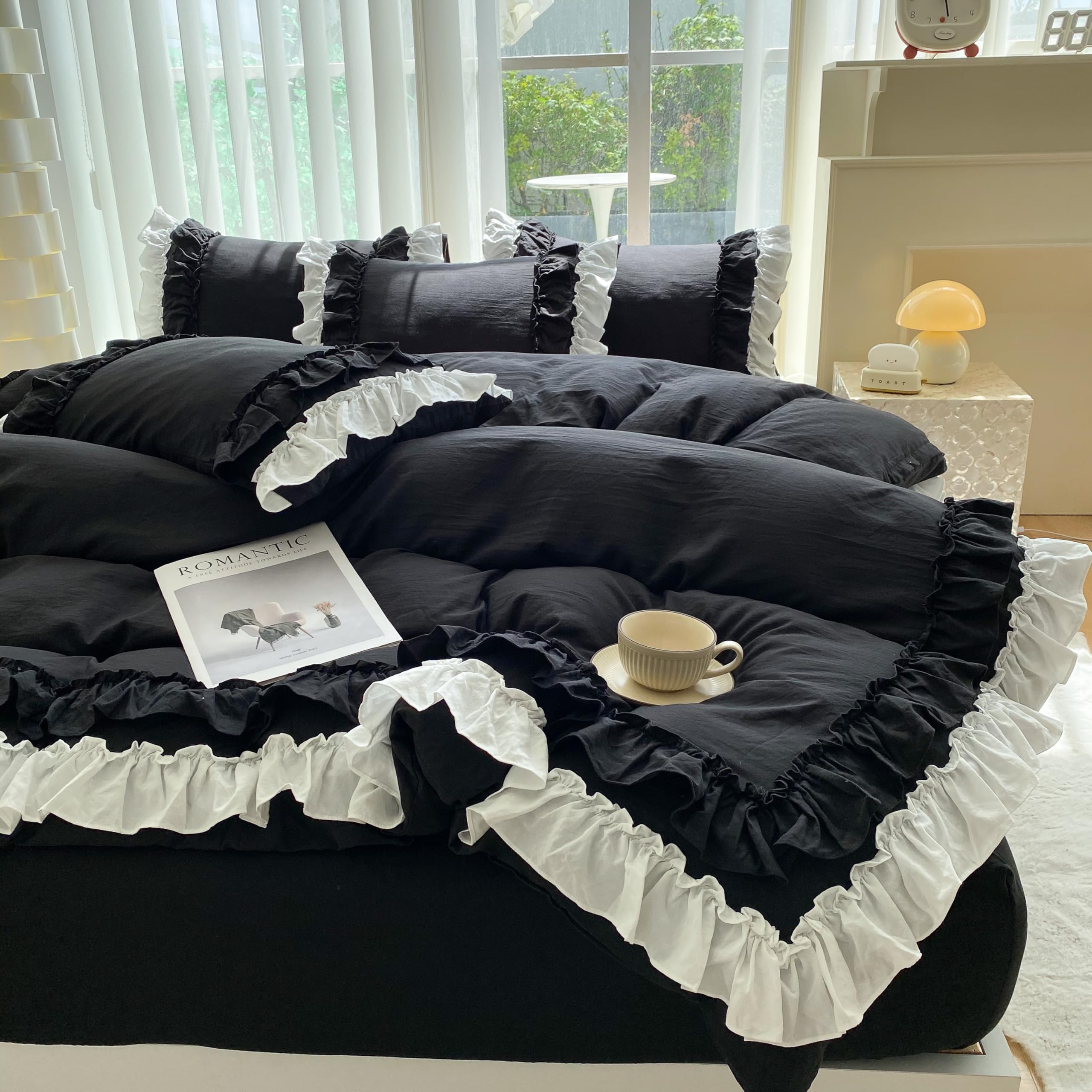 Shabby Chic シャビーシックヴィンテージボックスシーツ Amazon.com: Shabby Chic 3 Pieces Bedding,Vintage Ruffled Queen