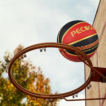 Official Rubber Basketball Outdoor Indoor Mens Basketball Ball Size 3/4/5/6/7 for Kids Youth Teen Boys and Girls Gift Ideas(Without Pump)