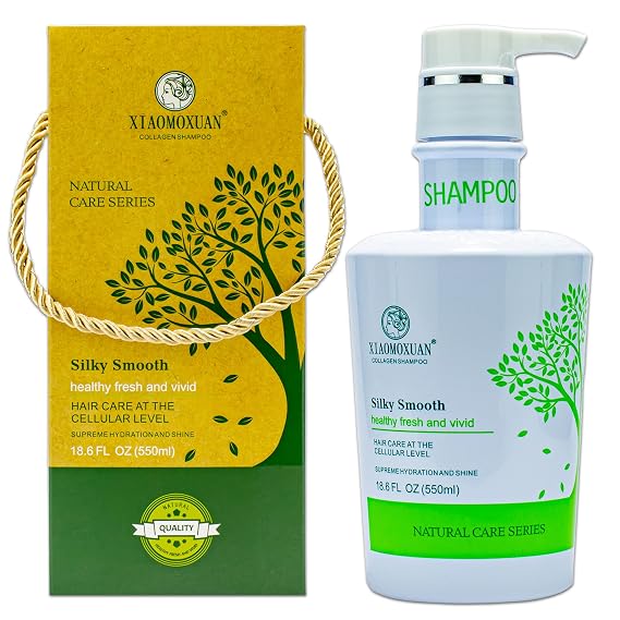 Xiaomoxuan Sulfate-Free Shampoo and Hydrolyzed Collagen Mask with Hair Milk for Hair Care Bundle