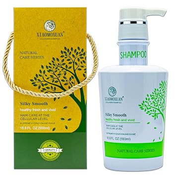 Xiaomoxuan Sulfate-Free Shampoo and Hydrolyzed Collagen Mask with Hair Milk for Hair Care Bundle