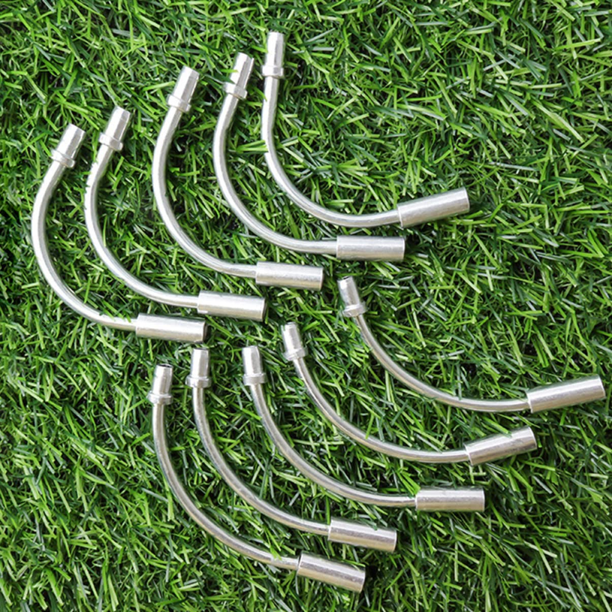 Parliky Elbow Hose Bike Cable Guide 20pcs Aluminum Elbow Bike Cable Ferrules for