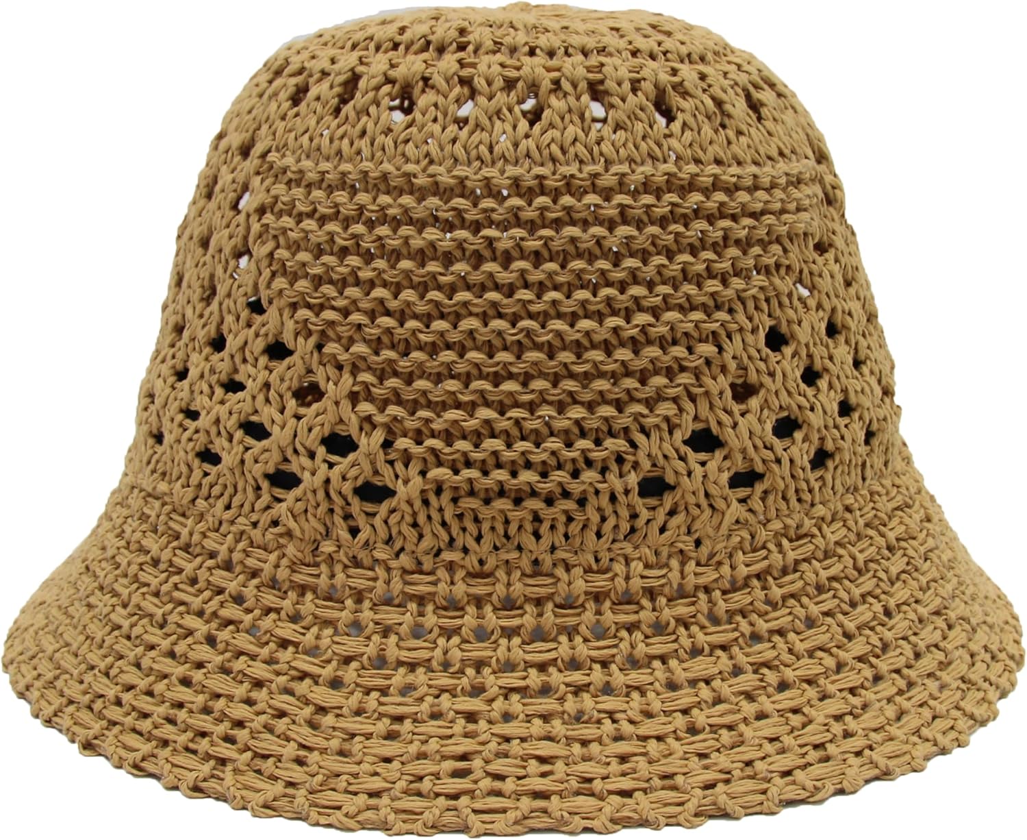 Straw Bucket Hats for Women Beach Hat Crochet Hat Sun Hats for Women Packable Woven Knitted Bucket Hat