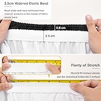 Vista 6 de PHF Sábana bajera ajustable 100% rayón derivado de bambú, tamaño Twin, bolsillo profundo de 16", 1" más ancho, elástico fuerte, fácil ajuste