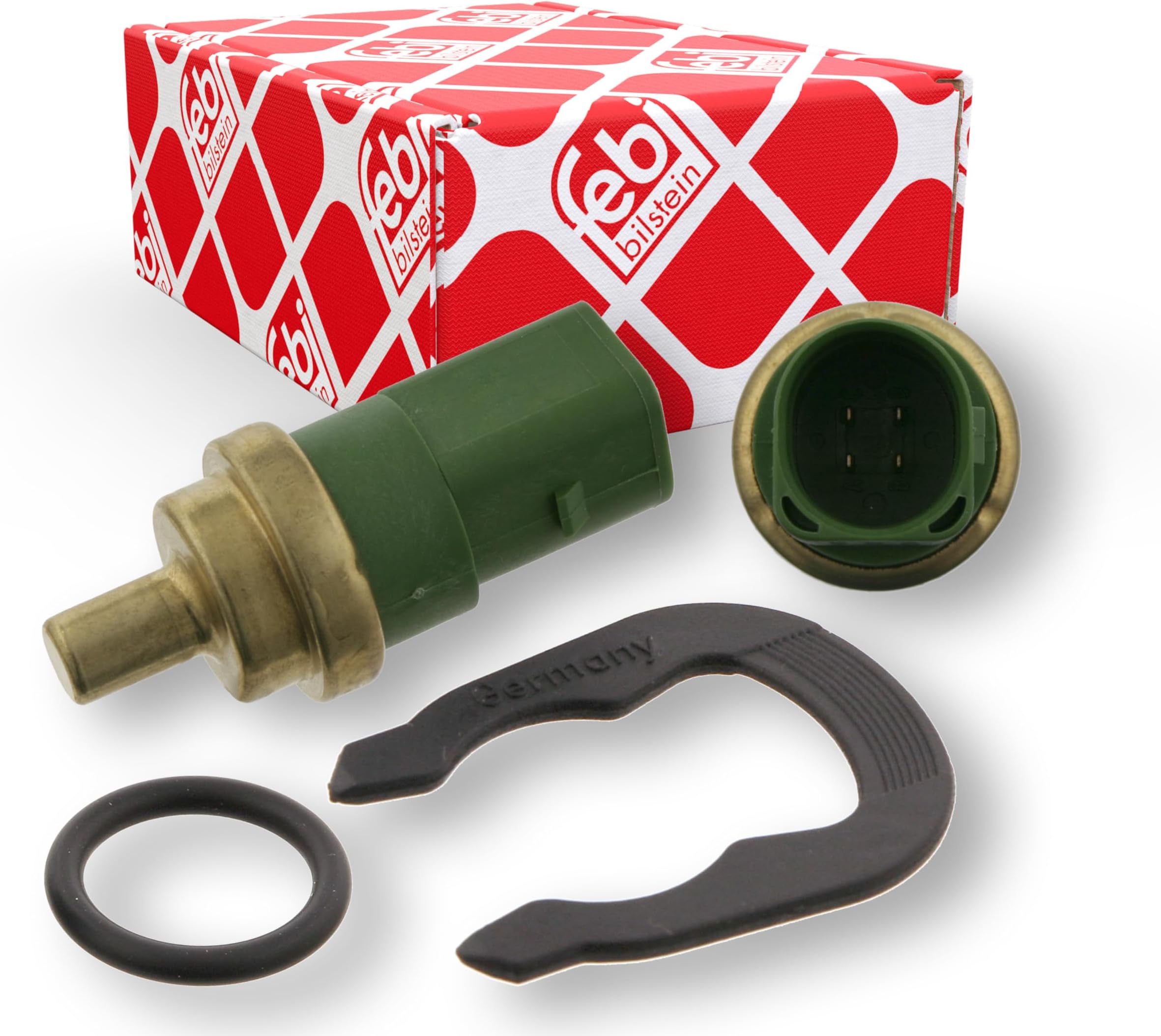 febi bilstein 32510 Coolant Temperature Sensor with seal and retaining spring, pack of one