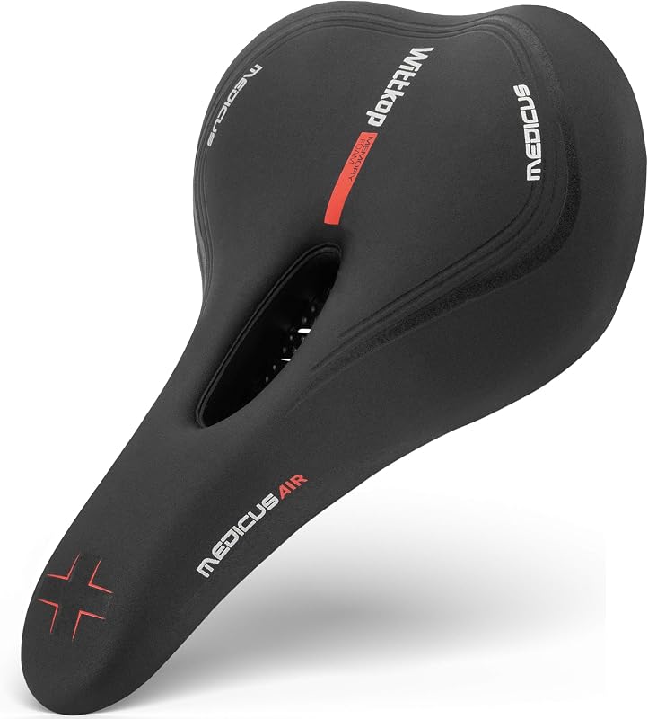 Wittkop Asiento de bicicleta I Asiento de bicicleta para hombres y mujeres, Sillín de bicicleta impermeable con innovador concepto de 5 zonas I Asiento de bicicleta estática para BMX, MTB y carretera