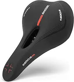 Sela de bicicleta Wittkop [para bicicletas de caminhada] – sela confortável para homens e mulheres com Conceito de 5 zonas integrado e espuma de memória – Assento de bicicleta à prova d'água com sistema de fluxo de ar