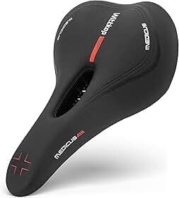 Sela de bicicleta Wittkop [para bicicletas de caminhada] – sela confortável para homens e mulheres com Conceito de 5 zonas integrado e espuma de memória – Assento de bicicleta à prova d'água com sistema de fluxo de ar