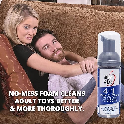 Miniatura 10 de Adam and Eve 4 en 1 Pure and Clean Misting - Limpiador de juguetes sexuales para adultos, spray transparente de acción rápida con aroma fresco
