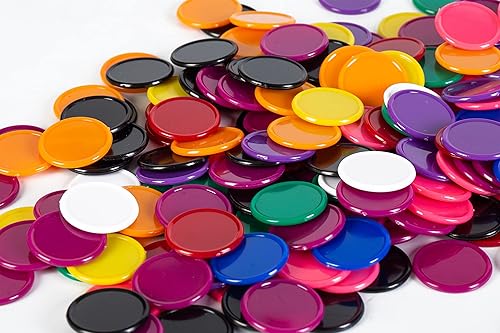 Miniatura 7 de Smartdealspro 300pcs 1 pulgada 10 colores opaco plástico aprendizaje contadores contando mini fichas de juego de fichas de póquer