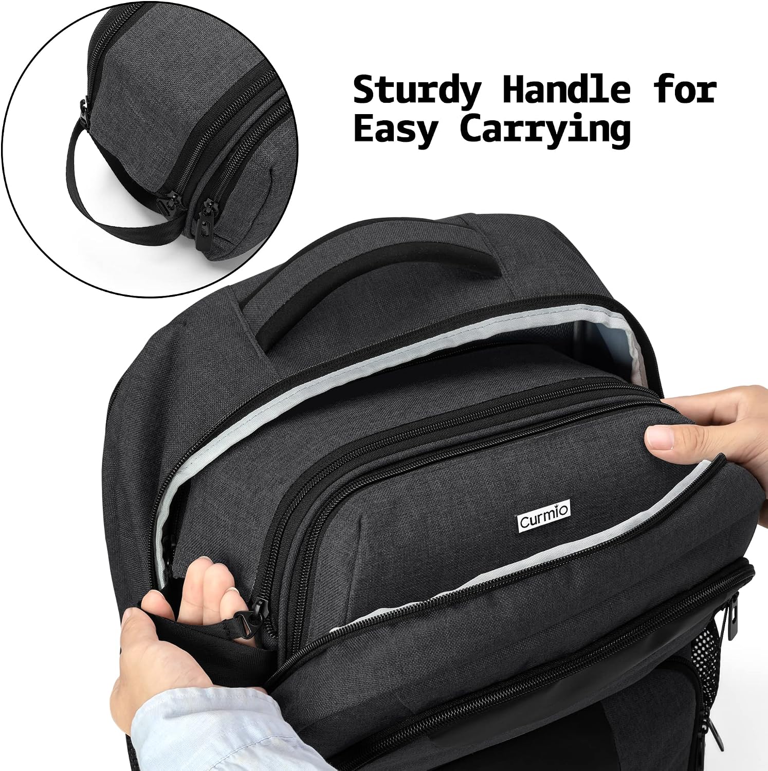 CURMIO CPAP Travel Bag Compatible with ResMed AirMini Machine, Portable CPAP Supplies Carrying Case Storage Bag