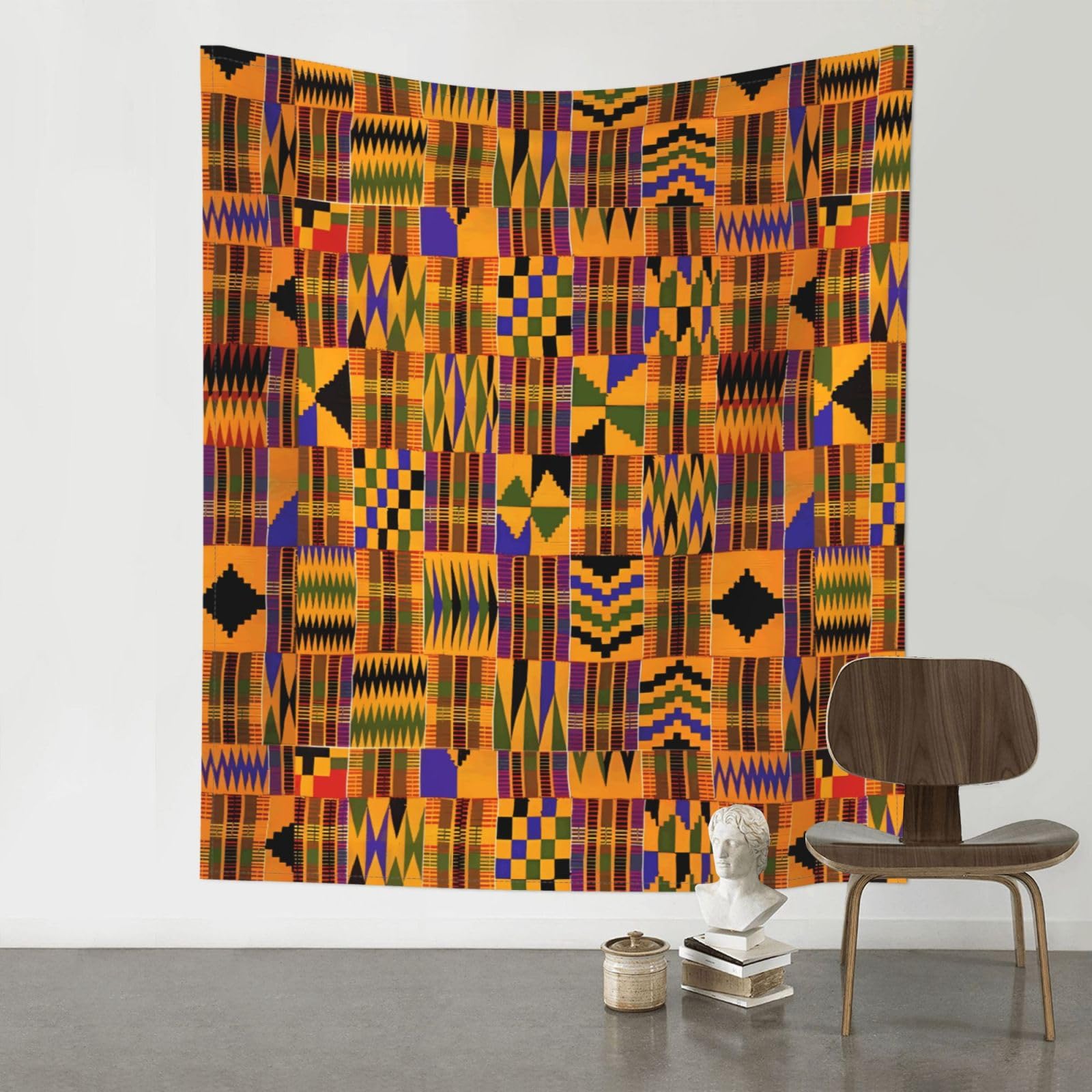 YYHWHJDE African Tribal Ethnic Texture Prints 60x51in Wall Tapestry – High-Grade Polyester Throw for Dorm, Beach & Home Decor