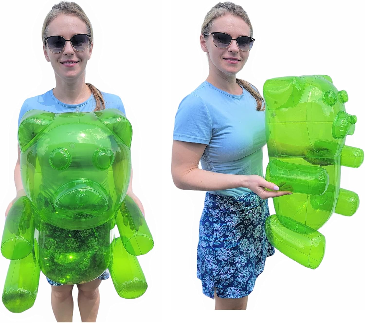 Huge Inflatable Gummy Bears Inflates Assorted Colors (About 24 Inches Tall) Pool Toy for Kids, Candy Land Birthday Party Theme Decoration Party Favor