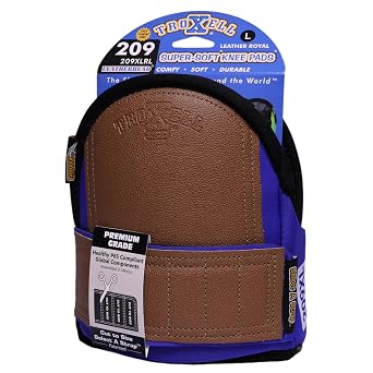 TROXELL USA SuperSoft Leatherhead Kneepads - Large Size/Royal Blue