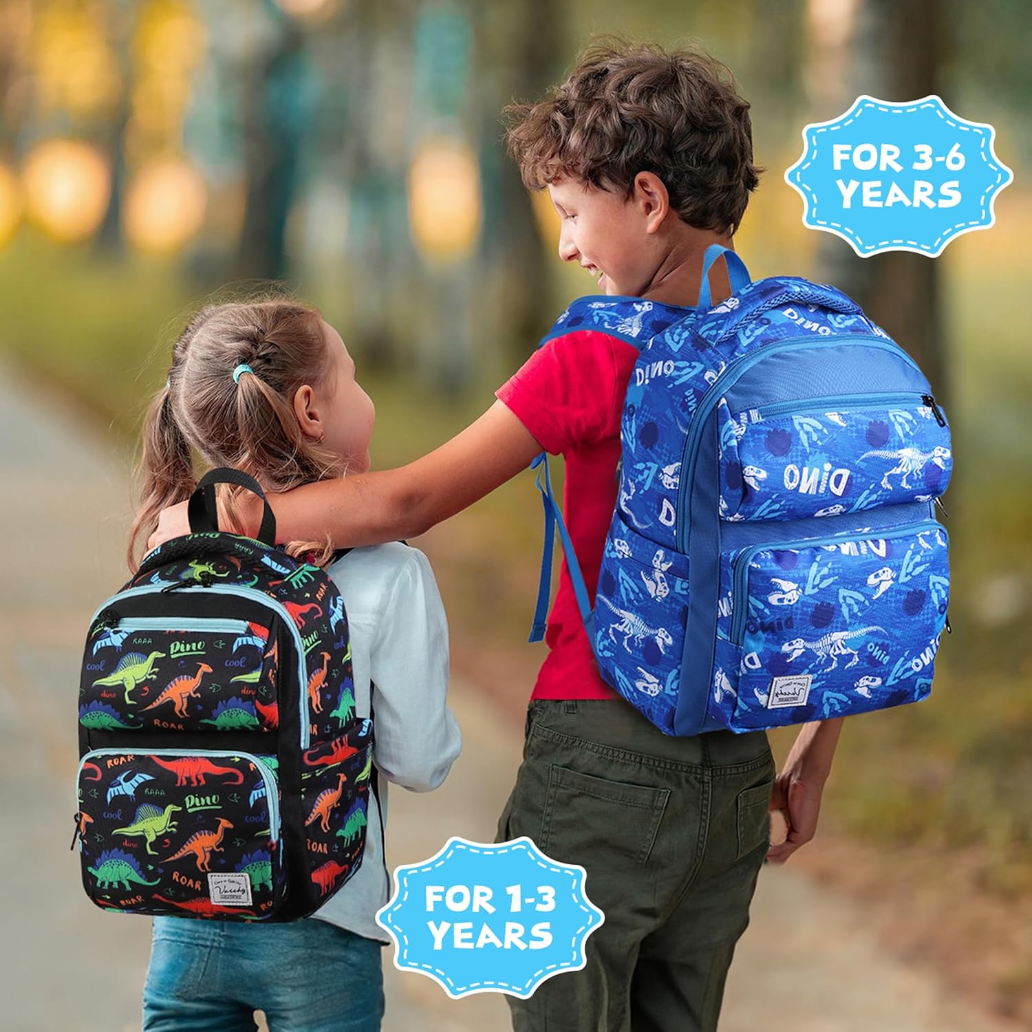 VASCHY Backpack for Toddler Boys, Kids Cute Dinosaur Preschool Children's Daycare Backpack Bookbag for School Travel Dinos - Image 3