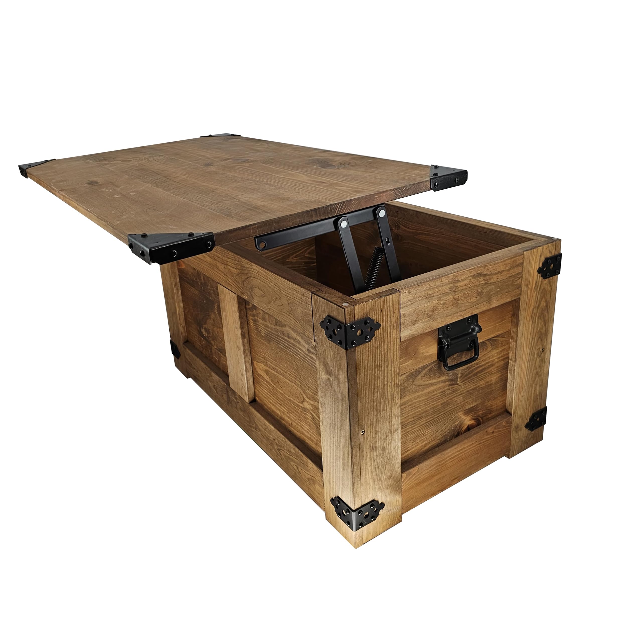 CREATIVE COOPER Salontafel, houten box, schatkist, opbergdoos, rustieke kisttafel, salontafel, 77 x 49 x 45 cm, handgemaakte houten kist, eco-houtolie wengé CREATIVE COOPER Salontafel, houten box, schatkist, opbergdoos, rustieke kisttafel, salontafel, 77 x 49 x 45 cm, handgemaakte houten kist, eco-houtolie wengé
