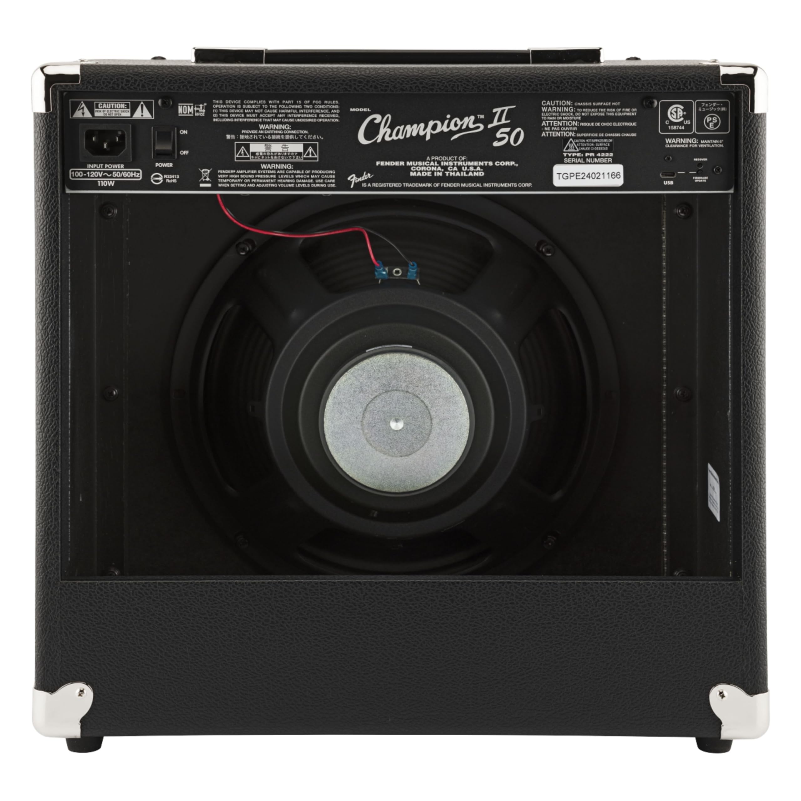 Fender Champion II 50 - Amplificatore combo a stato solido per chitarre elettriche
