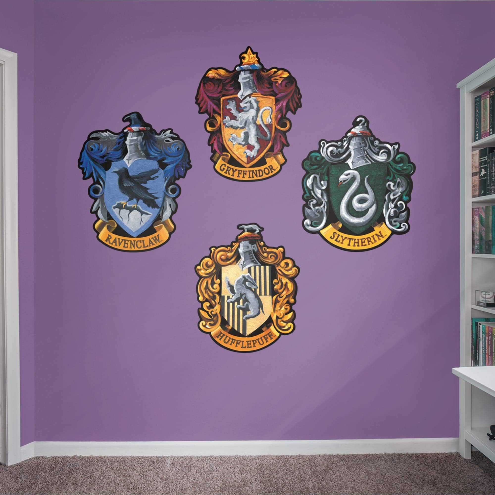 Fathead Harry Potter: Hogwarts House Sigils-Giant Officially Licensed Removable Graphics Wall Decal