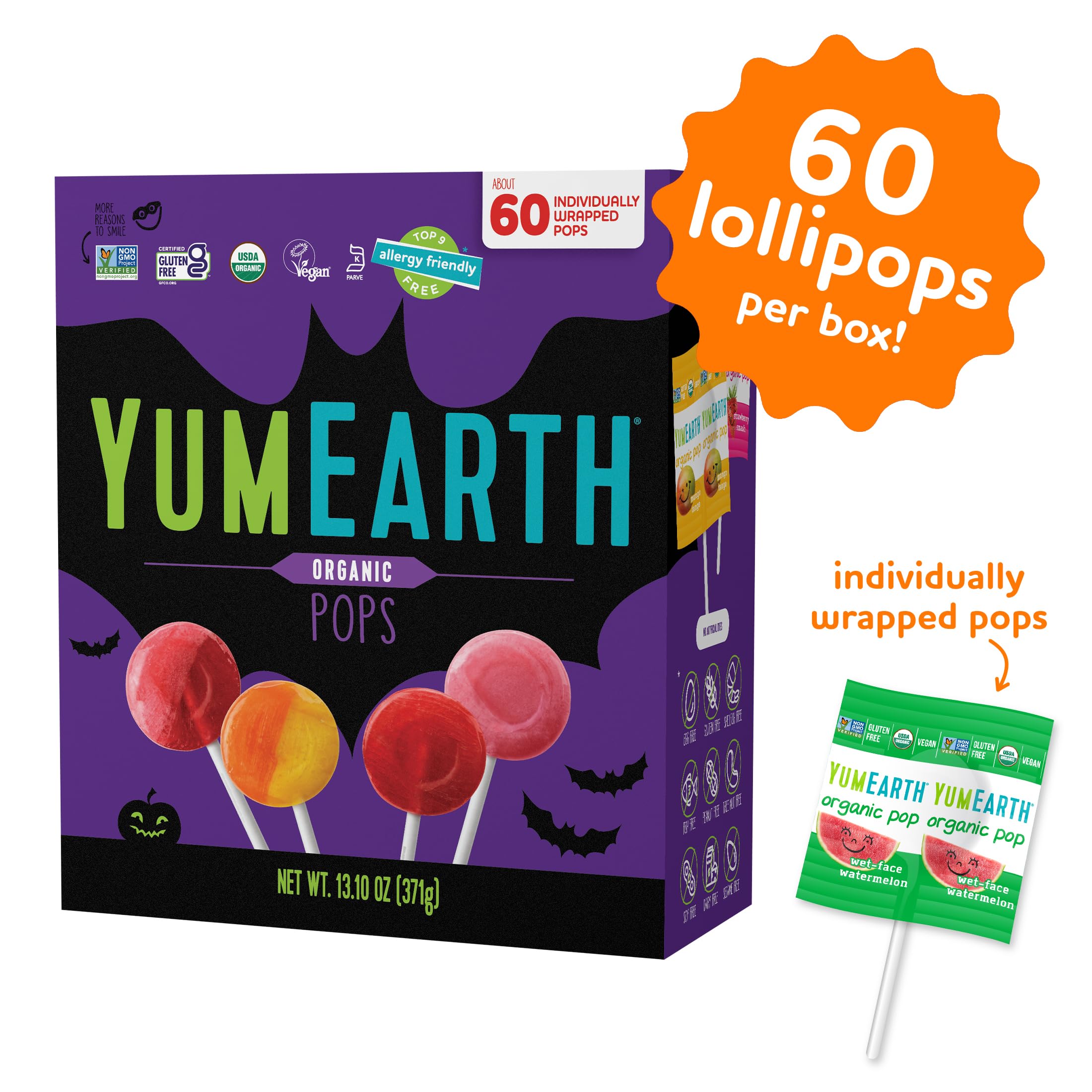 YumEarth Organic Halloween Candy, Allergy Friendly, Gluten Free
