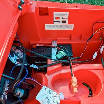 SafeAMP 12V 9.5Ah Battery for Ride-On Toys, Red 2-Pin