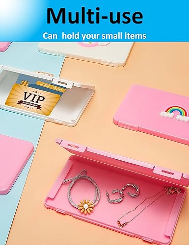 Miniatura 7 de Funda para mascarilla, soporte para cubrebocas, puede almacenar 5 unidades, caja de almacenamiento portátil reutilizable de dibujos animados, regalo