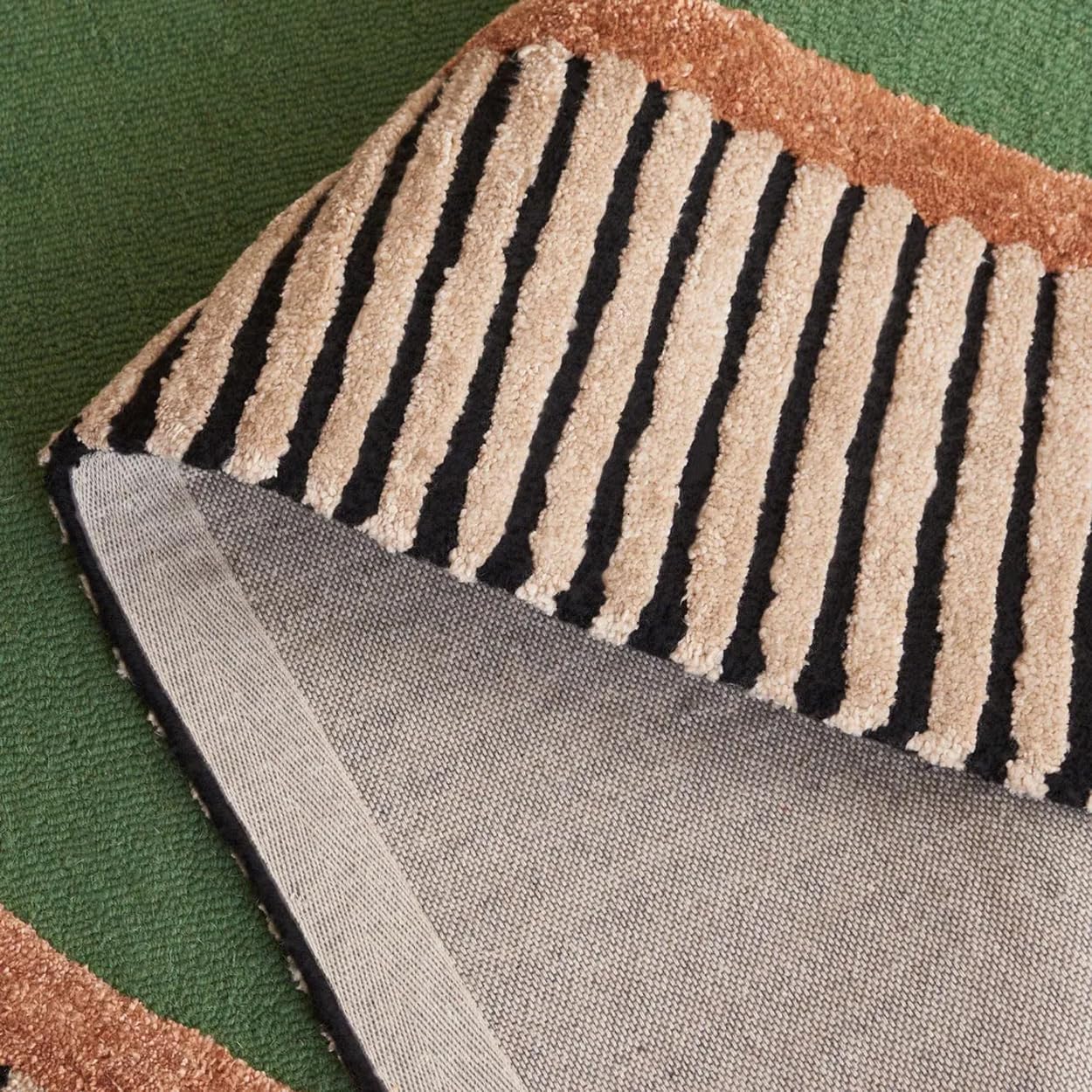 ELASSA CARPET_Pure Woollen Handmade Oval Shaped Area Rug for Living Room, Bedroom, Dining Room, Conference Room, Hall and Carpet for Home Rugs (Model J, 4x6 Feet)