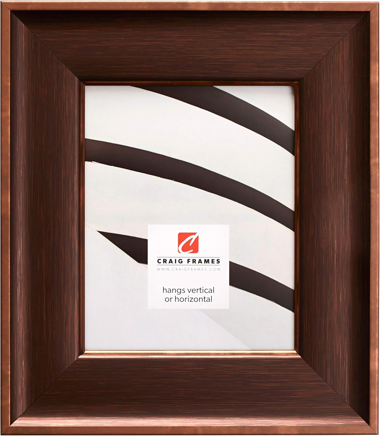 Craig Frames Resilience Wide Picture Frame, 8.5 x 11 Inch, Distressed Bronze