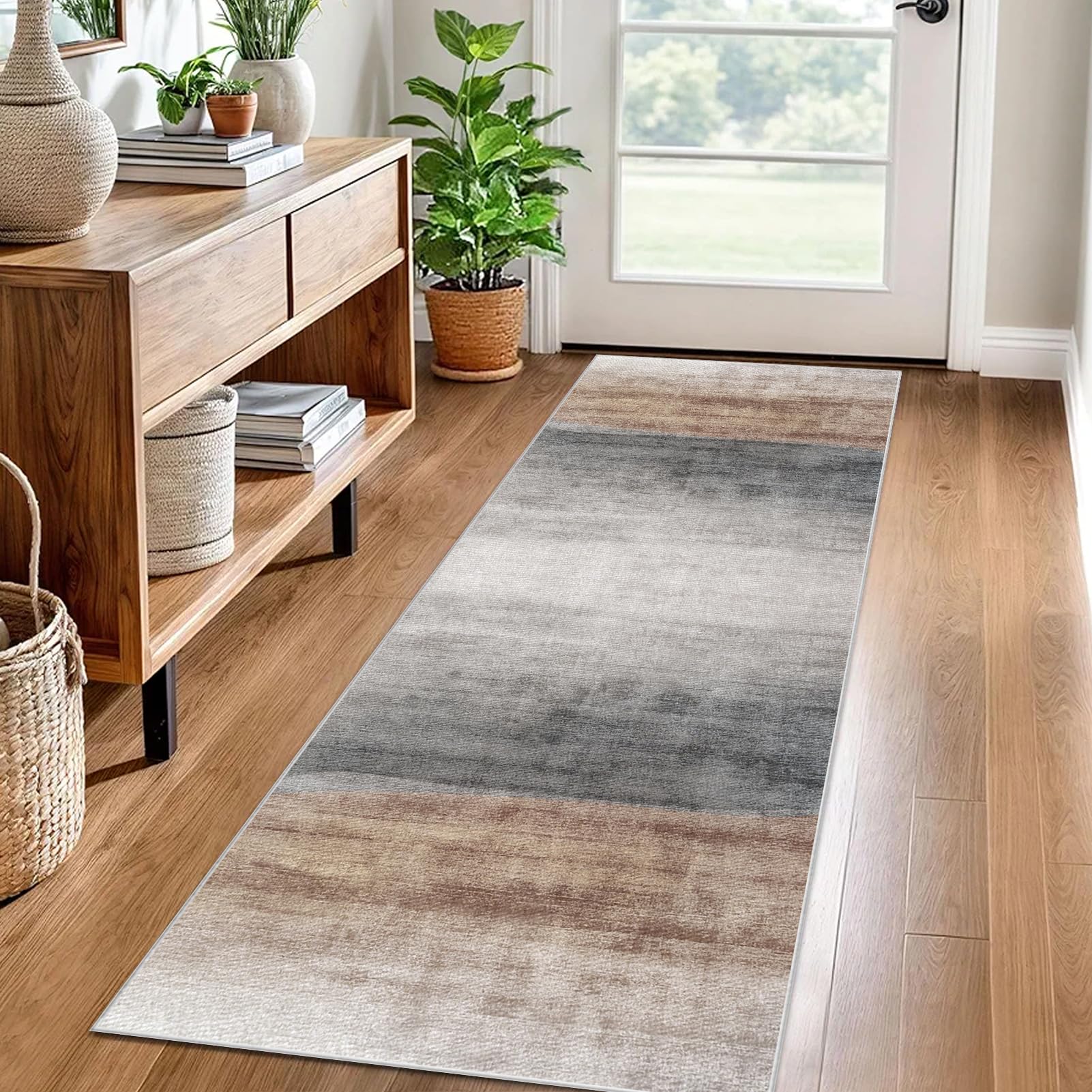 Carpet Runner for Hallway 100 x 300 cm Non Slip Long Hallway Runner Rugs for Kitchen Rugs Washable Floor Carpet Runner Mat Absorbent Door Mat Narrow Hall Runner for Hallway Kitchen Bedroom Entryway — image 1
