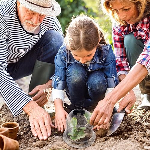 Miniatura 7 de 20 unidades de cúpula pequeña para plantas de jardín, 7.68 pulgadas de diámetro x 6.7 pulgadas de alto, reutilizable, grueso, protector de plantas
