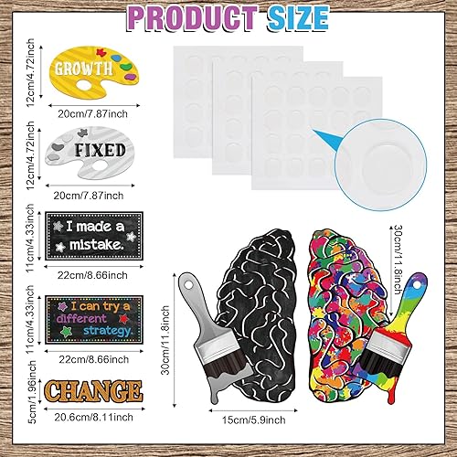 Miniatura 10 de Tenare Mindset - Juego de pósteres motivacionales para cambiar tu mentalidad, refranes positivos, decoración inspiradora para el aula para