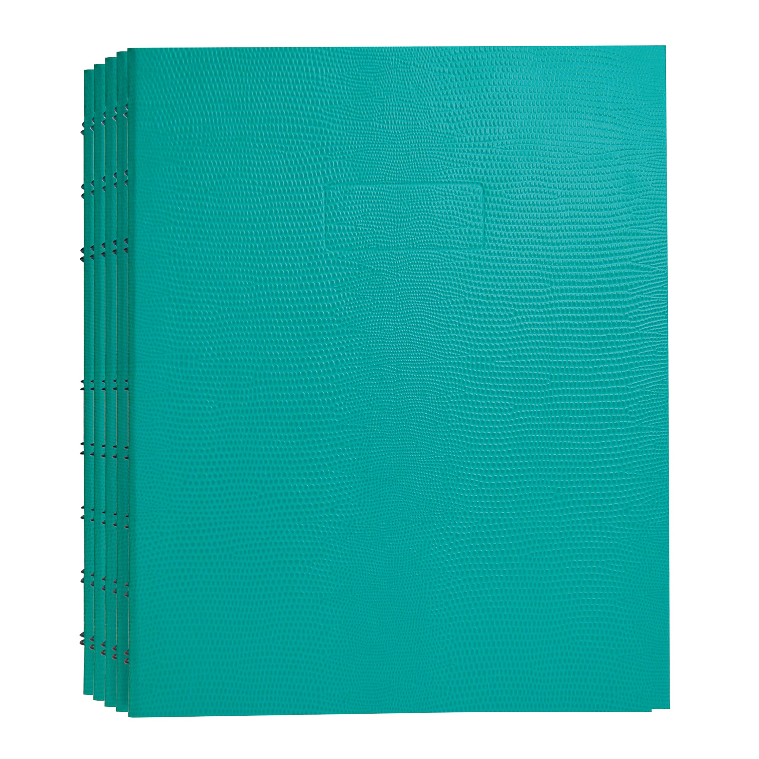 Blueline MiracleBind Notebook, Turquoise, Lizard-Like, Hard Cover, 9.25" x 7.25", 150 Pages (AF9150.85) - (Pack of 5)