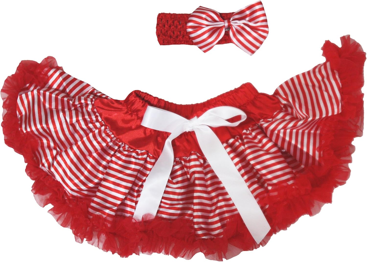 Petitebella Red White Stripes Newborn Baby Pettiskirt Girl Tutu Set 3-12m