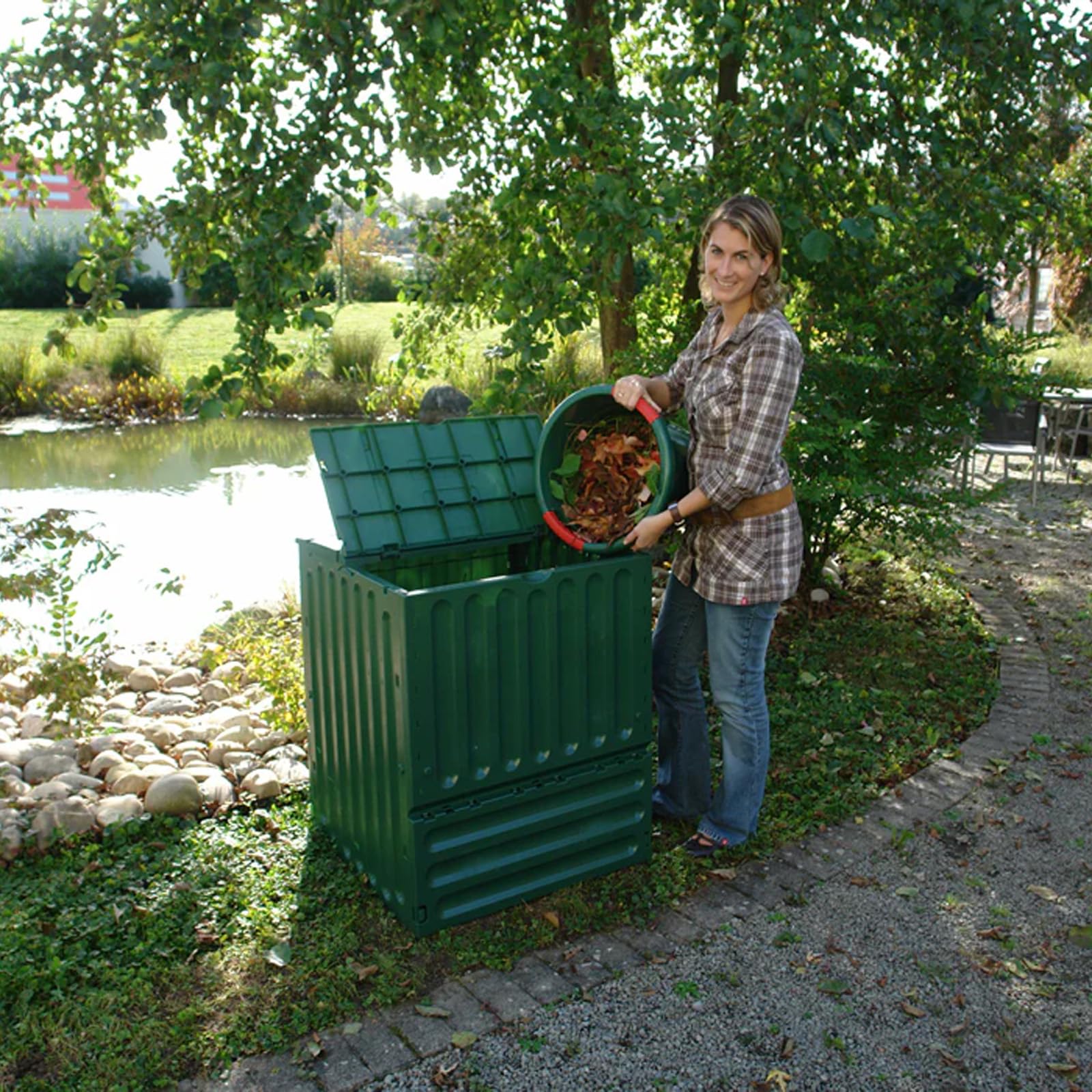Graf - Compostiera Eco-King da 400 l, colore: Verde