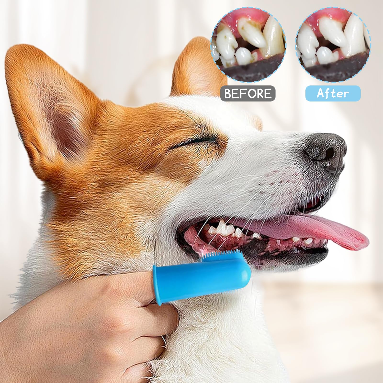 3Pcs Shampoo Massage Dog Bath Brush Set - Image 4