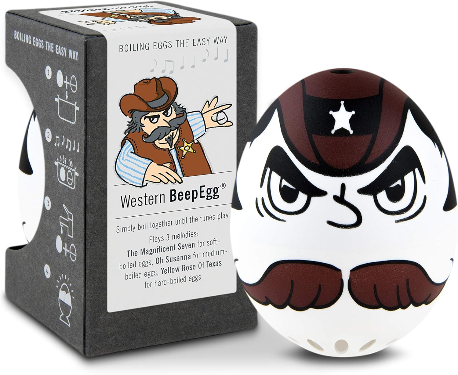 Pirate Beepegg – Egg Timer for Boiling Eggs – Musical Egg Cooker for Soft, Medium, Hard Boiled Eggs – Food Safe – Singing Floating Egg Timer – Egg Cooker for 3 Levels of Doneness - Brainstream