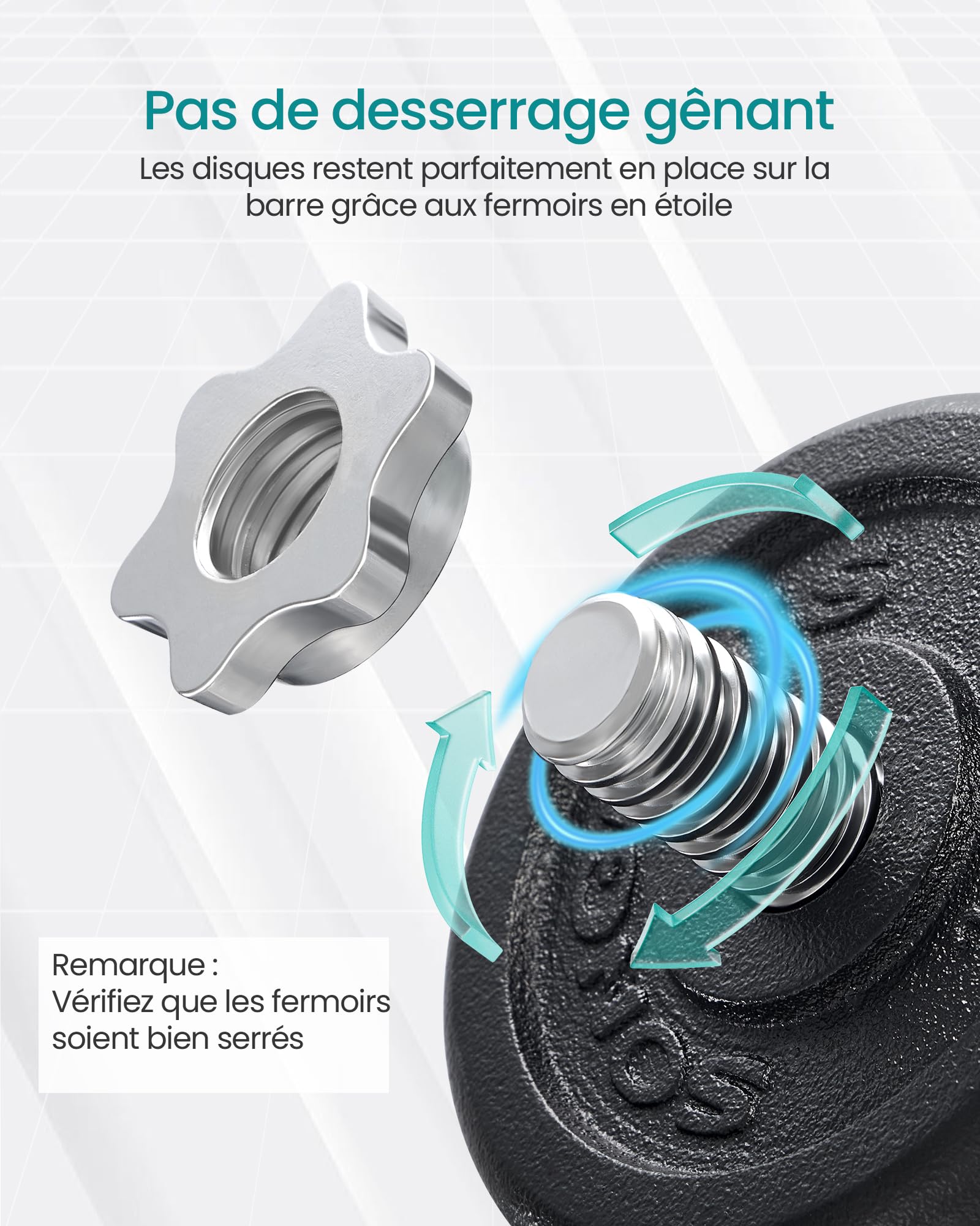 SONGMICS Kit haltères Musculation, avec Barre d’Extension, Poids Ajustable，pour Hommes et Femmes, Musculation, Prise de Masse à la Maison, 1 Paire
