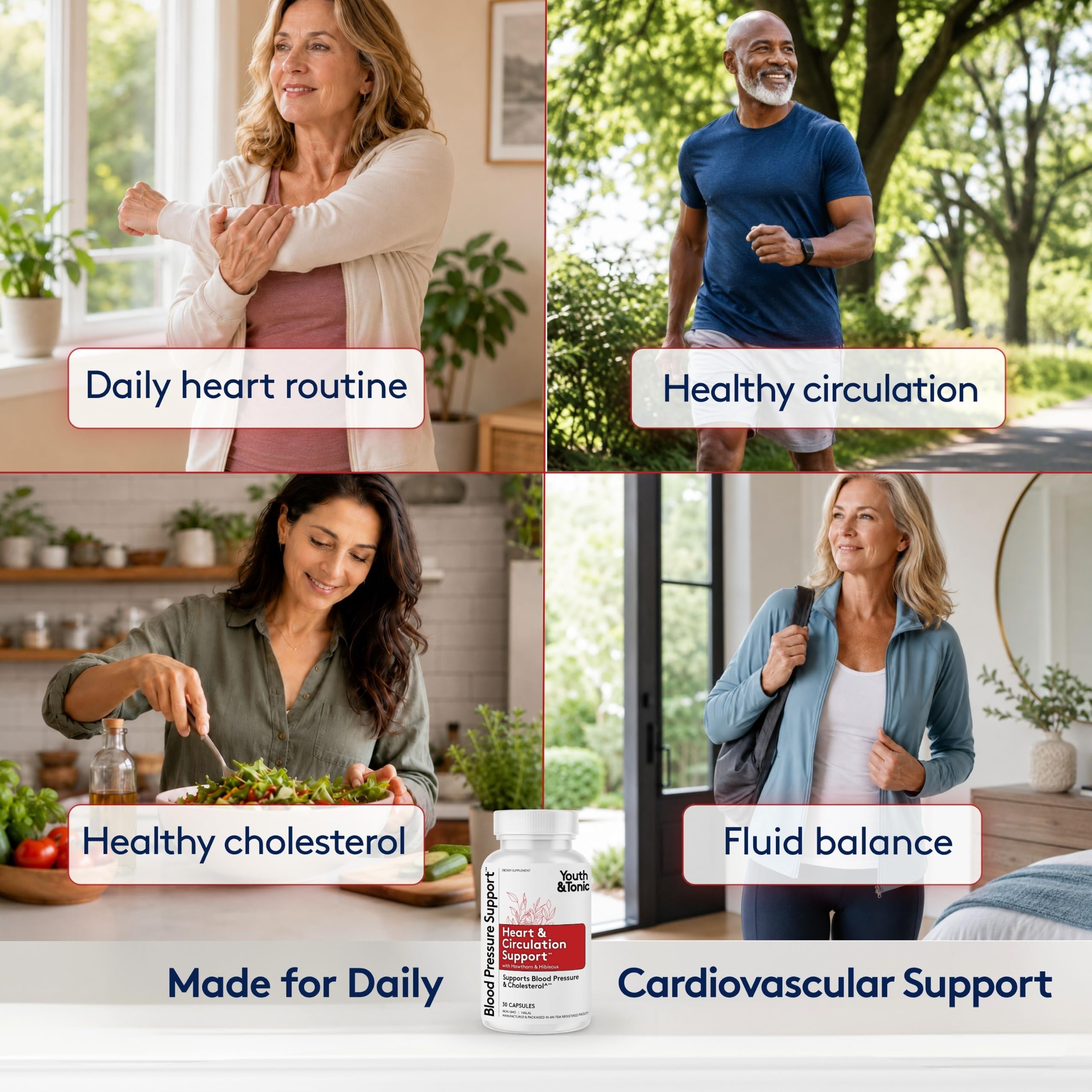 Youth & Tonic Healthy Blood Pressure Supplements, Herbal Water Pills 30 Ct — Amazon image 4