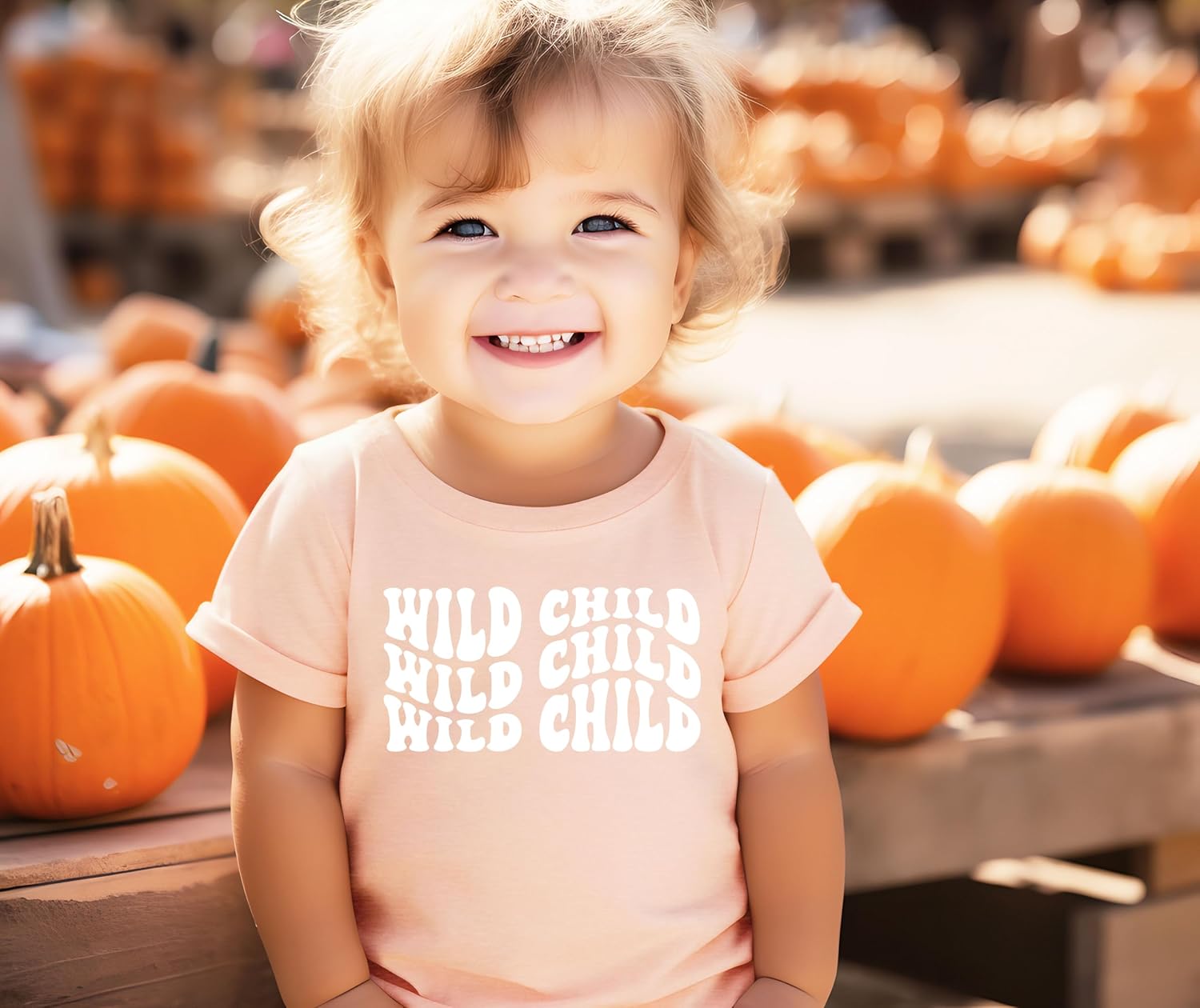 Olive Loves Wild Child Wavy Retro T-Shirts for Baby and Toddler Boys and Girls