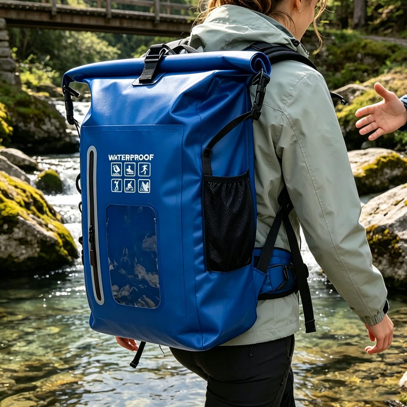 Zaino Dry Bag Impermeabile Capacità Elevata Chiusura A Rotolo Ultraleggero | Zaino Viaggio E Piscina Per Rafting Kayak Nuoto Snowboard Escursionismo Viaggi Spiaggia Sport