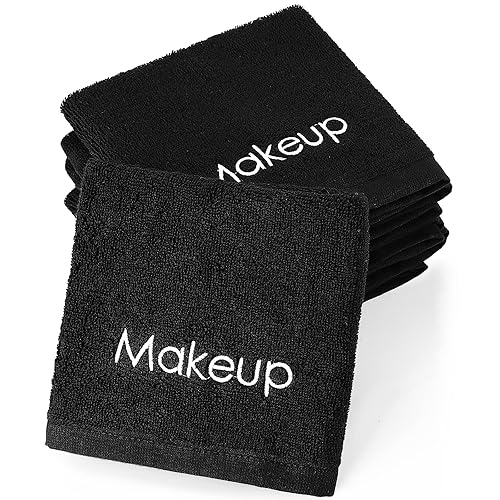 Toallas de maquillaje reutilizables de 13 x 13 pulgadas, toallas de maquillaje de algodón suave absorbente de agua, toallas faciales para el cuidado