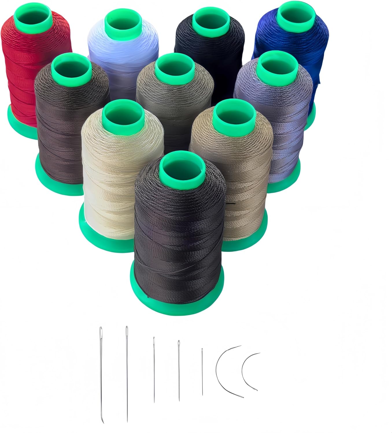 Tex 90 Bonded Polyester Thread Heavy Duty Upholstery Thread for Marine Boat Seats Vinyl, UV Resistant Outdoor Sewing Thread for Canvas Leather Furniture Auto Repair 10 Colors Pack 1oz Each