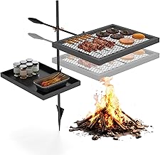 9 Functional Fire Pit Grill Ideas for BBQ Lovers 50 ABSCONDO Height-Adjustable Campfire Grill grate, Swivel Fire Pit Grillin...