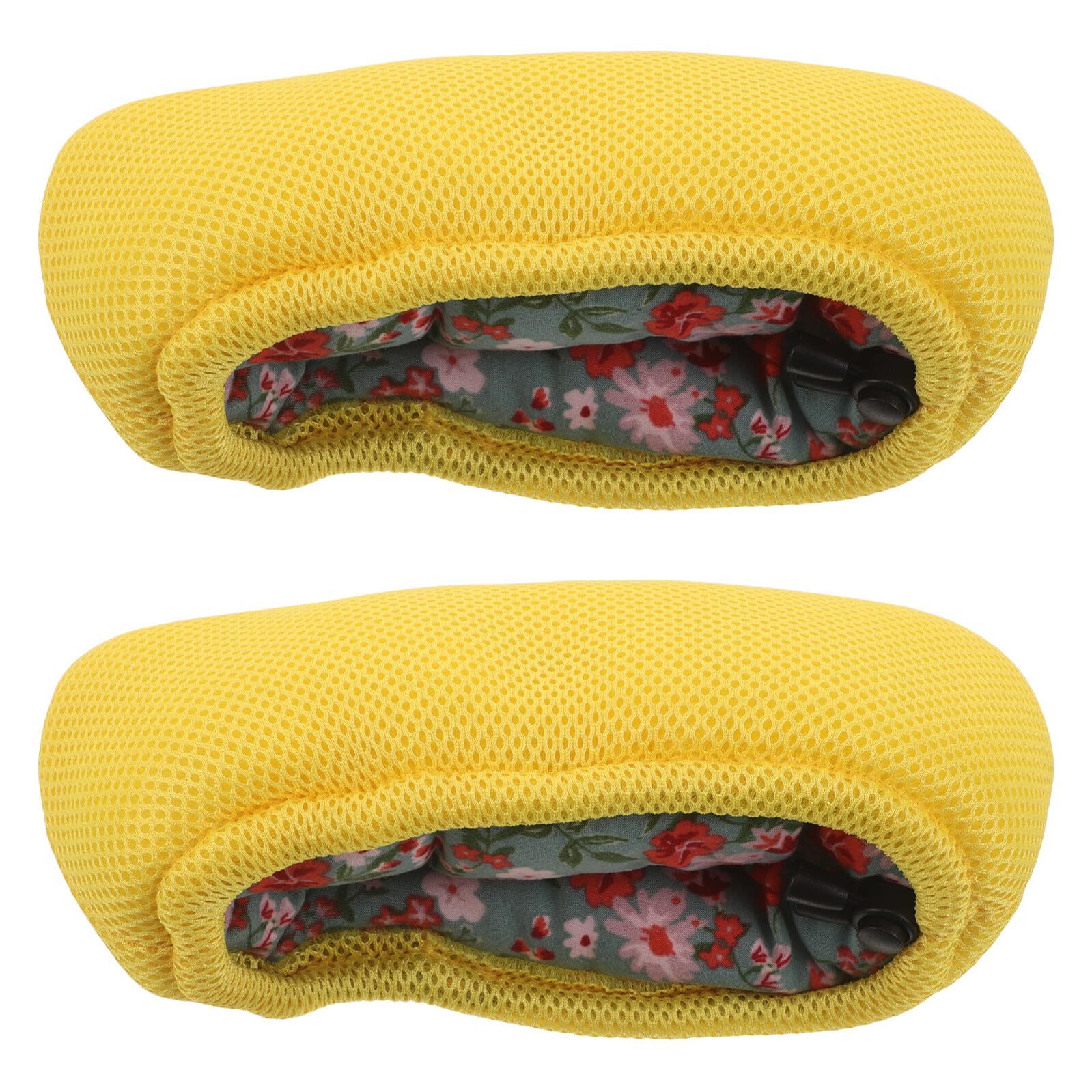 Almohadillas para Muletas Axilares Acolchadas y Antideslizantes, Funda de Esponja Transpirable Amarilla, 21,8 X 8,5 X 8,1 CM, 1 Par, Compatible Muletas de Antebrazo para Uso