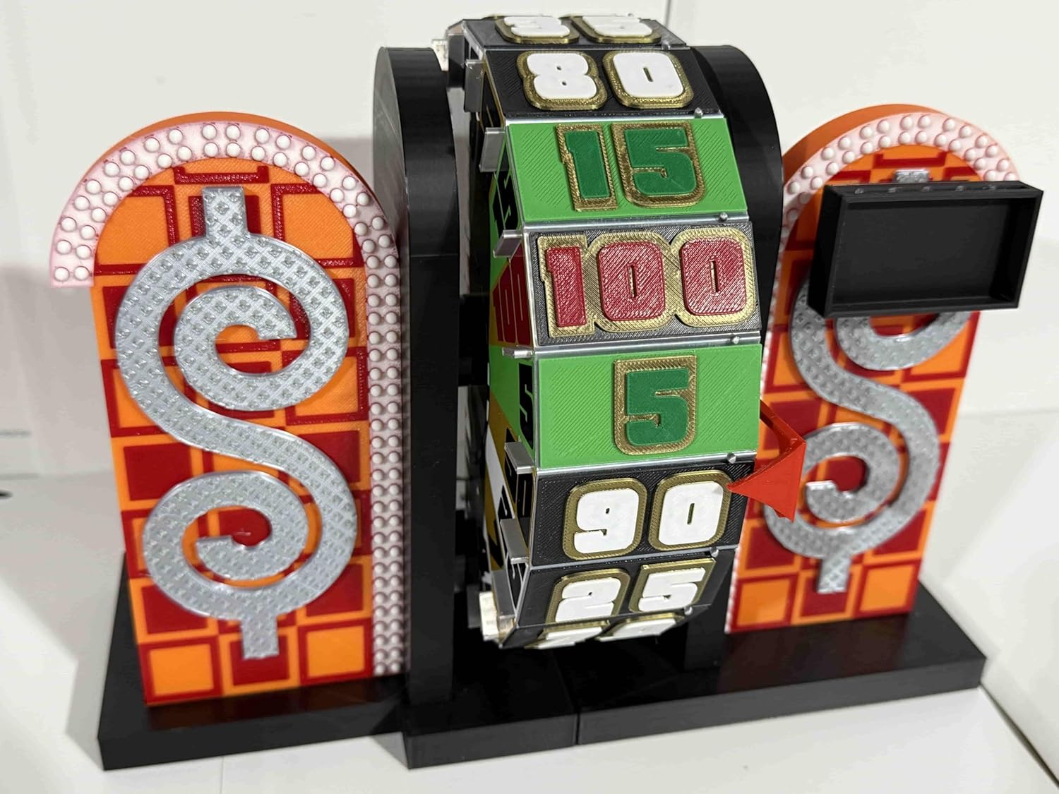 The Price is Right Ultimate Wheel 30% Larger Than Previous Wheel. 9 INCHES Tall x 11 INCHES Wide x 8 deep - with 3-Dimentional Numbers and Side Panels