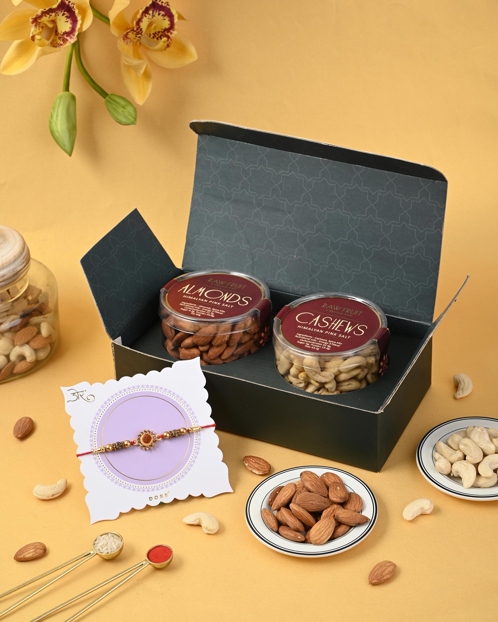 Hyperfoods® Rakhi For Brother Rakhi For Brother With Gift Rakhi Gift For Brother Dry Fruits Gift Pack Rakhi Set With Dry Fruits Pack Of 2 Roasted Dryfruits Rudraksh Rakhi (B0D73JLXQH) Amazon Price History, Amazon Price Tracker